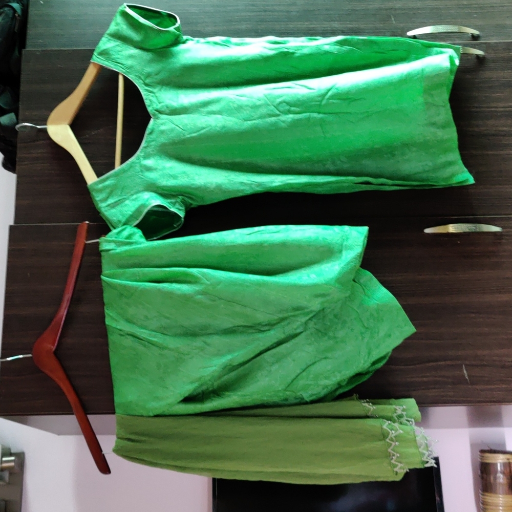 Pure Silk Patiala Suit - Picture 1 of 6
